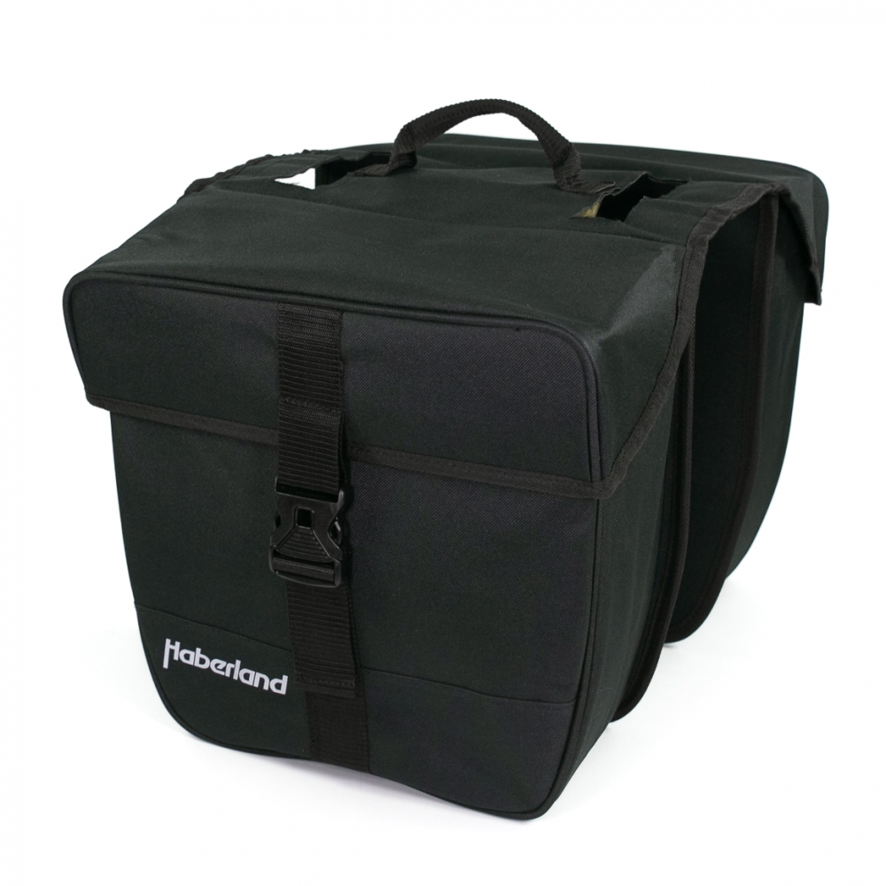 Abschliebare Fahrradtasche Haberland E-Bike L Fahrrad-Doppeltasche Schwarz   31 Liter  Fr Gepcktrger  Made In Germany